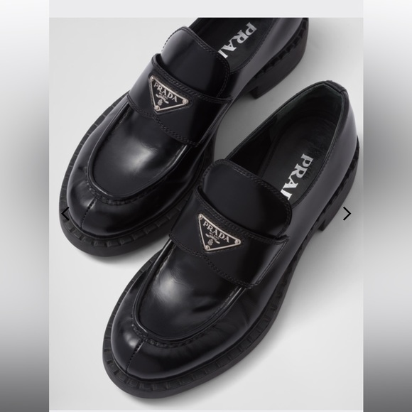 AUTHENTIC: Prada chocolate brushed loafers - size 38 - Picture 5 of 15